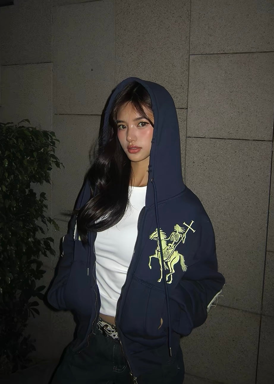 Knight Crest Zip Hoodie