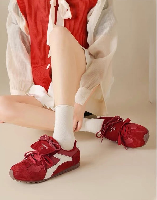 Daphne Retro Bow Sneakers