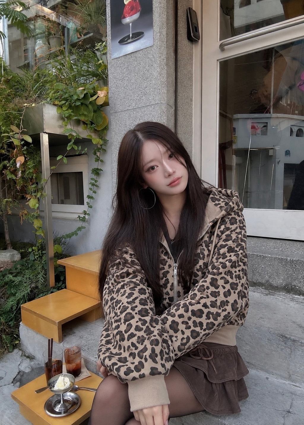 Leopard Rush Zip Hoodie
