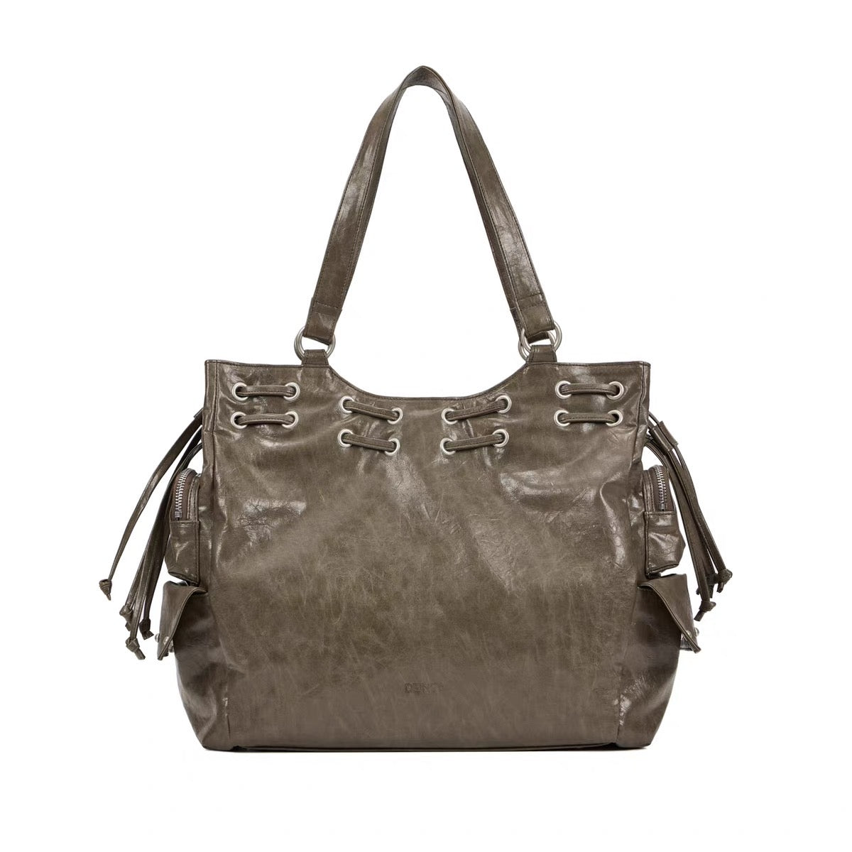 Leather race アップチェーントートバッグ