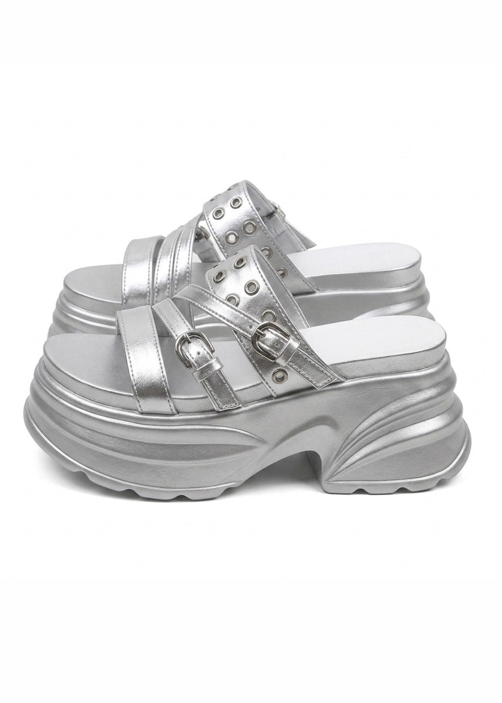 Starry Buckle Sandals +8cm