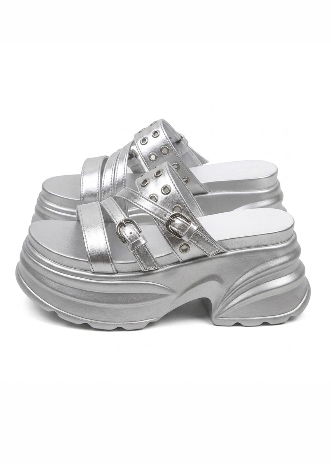 Starry Buckle Sandals +8cm