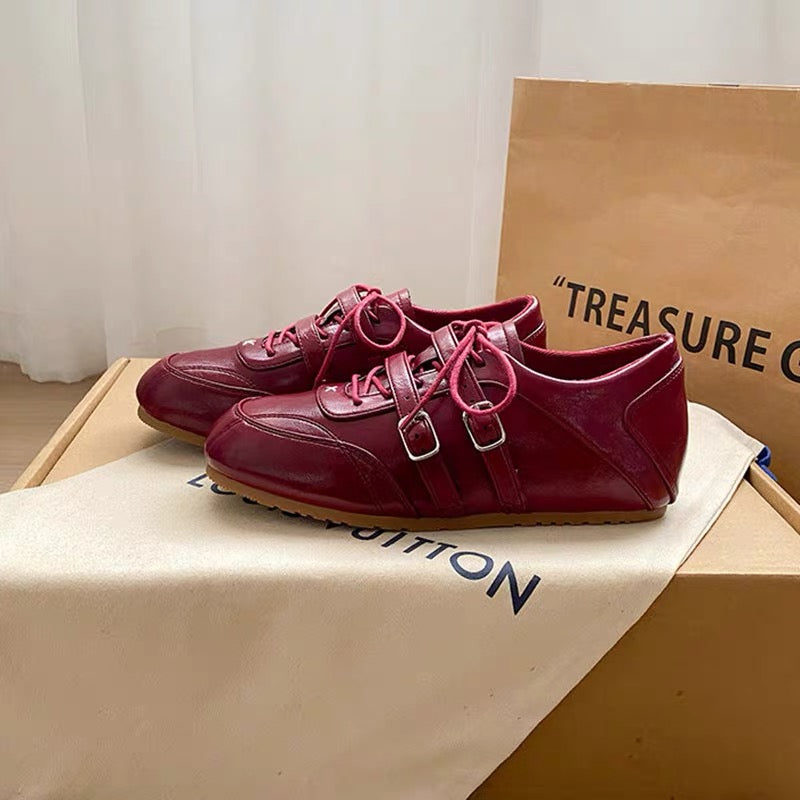 Twin Buckle Lace Sneakers