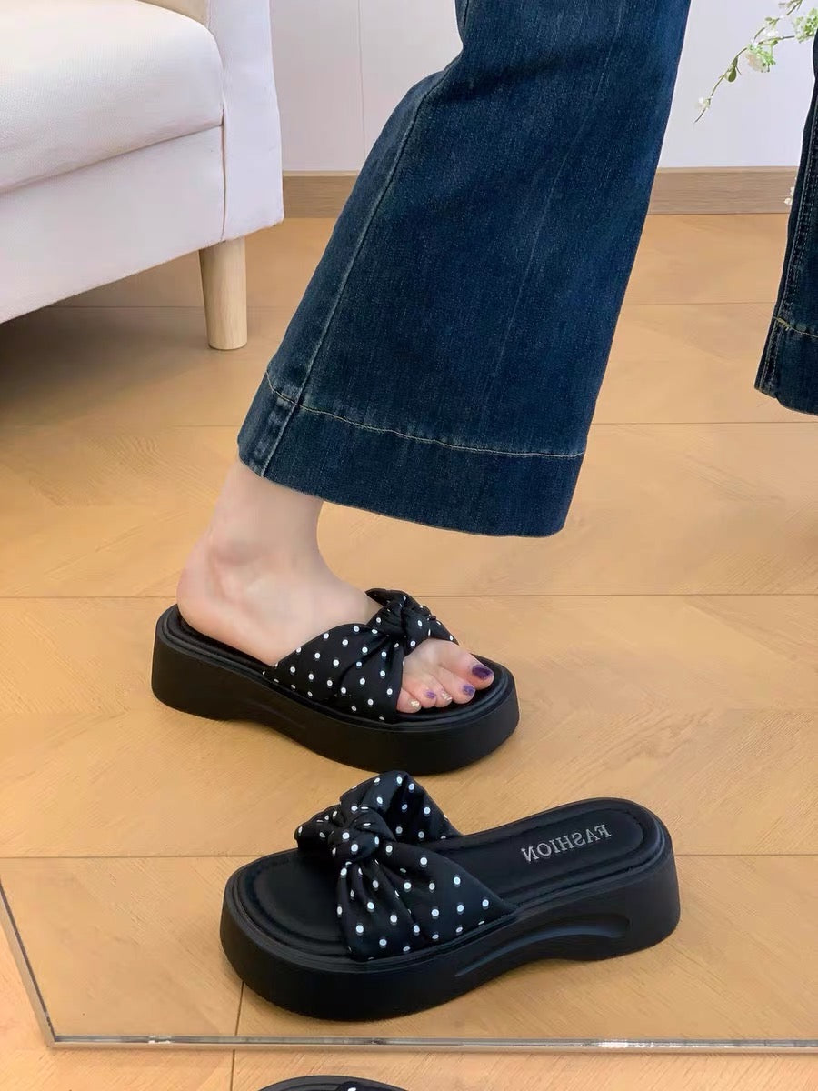 Daisy Dot Ribbon Sandals