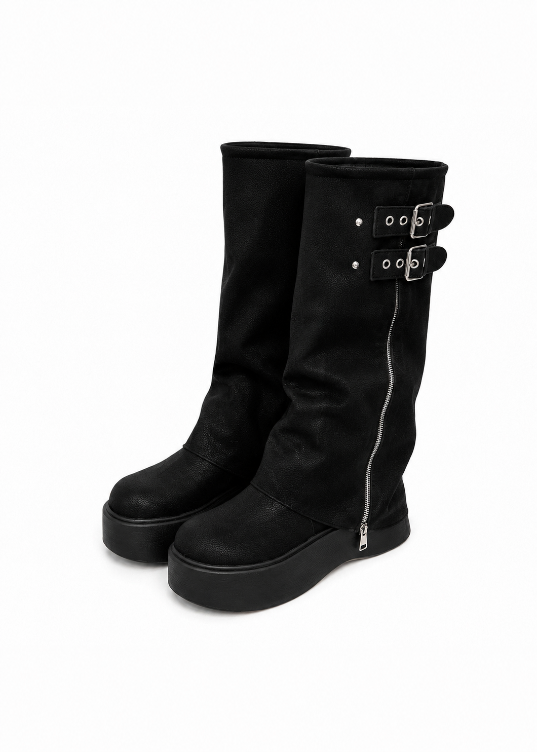 Veyra Buckle Platform Boots