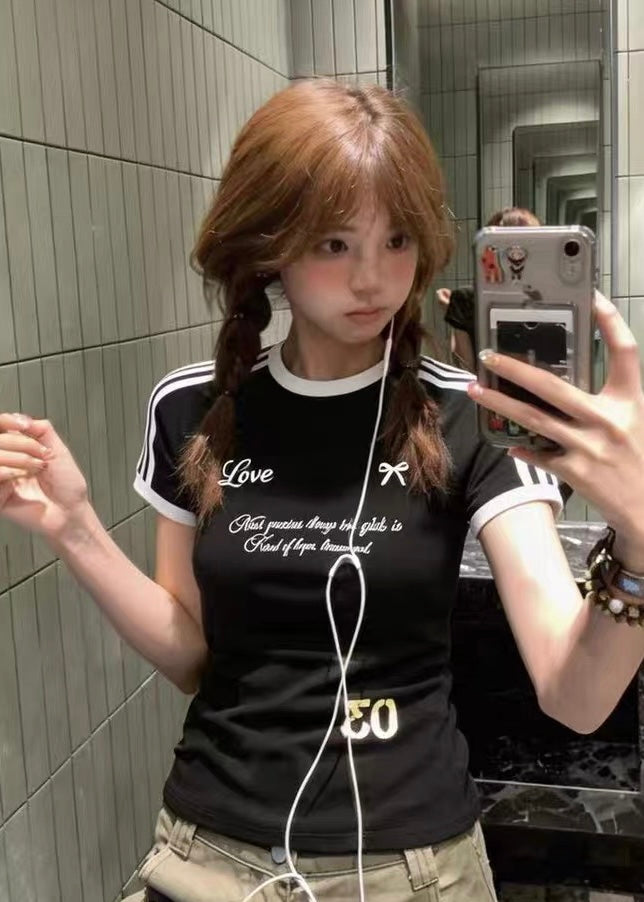 Love Ribbon Line Tシャツ