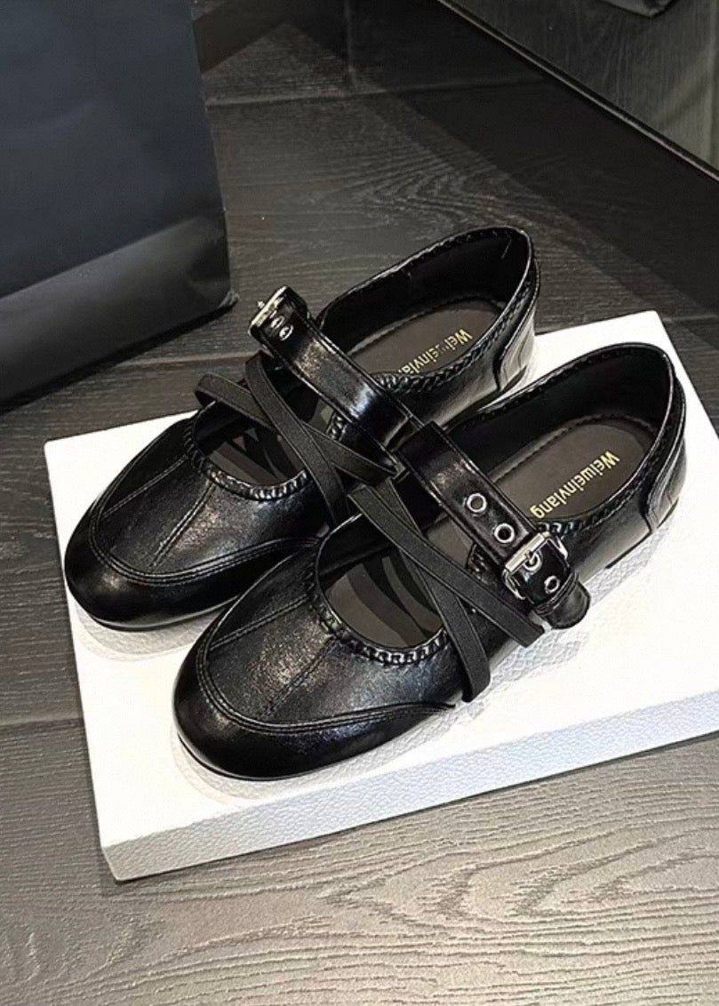 LUNA CROSS STRAP FLATS