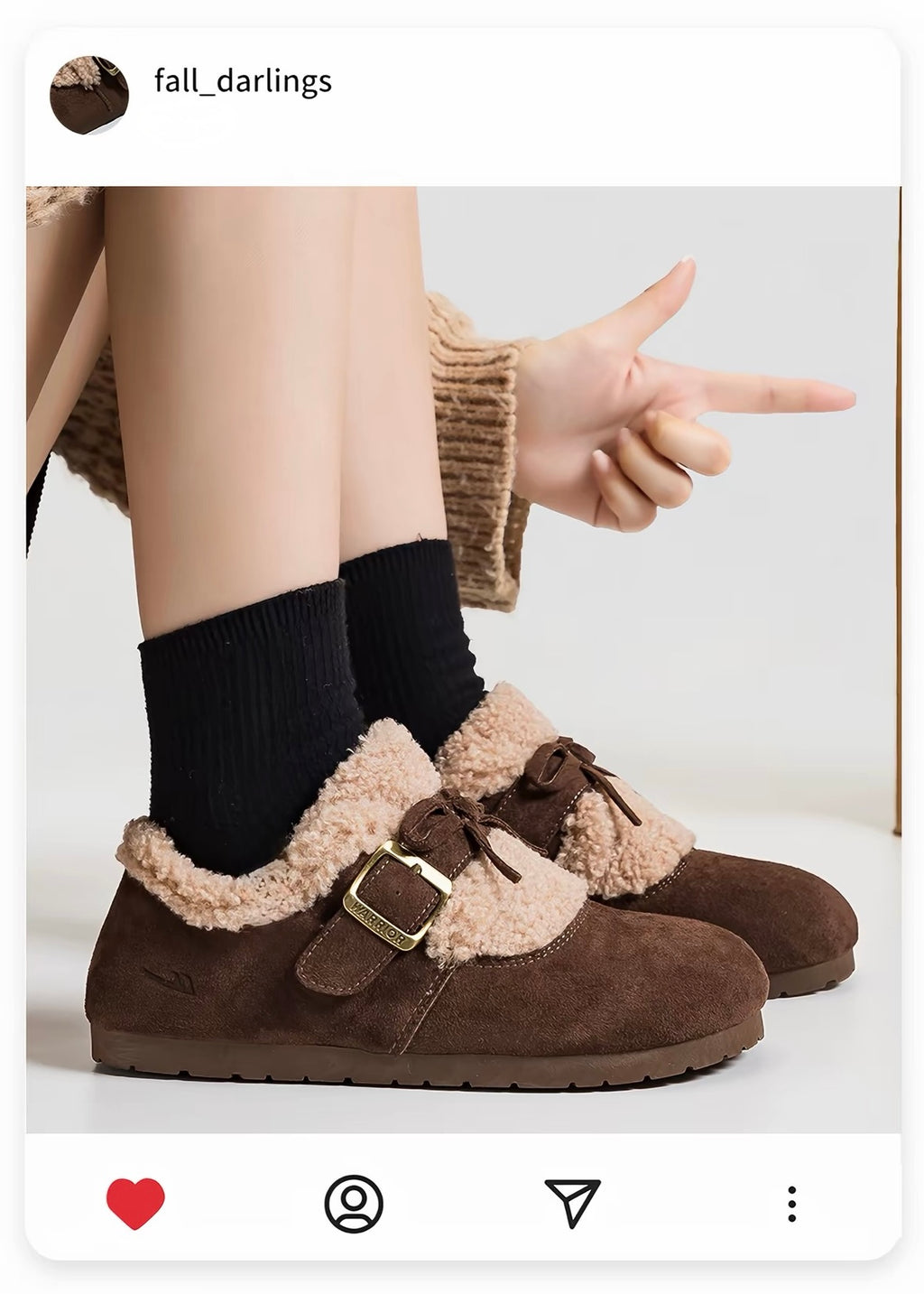 Mellow Buckle Fur Shoes