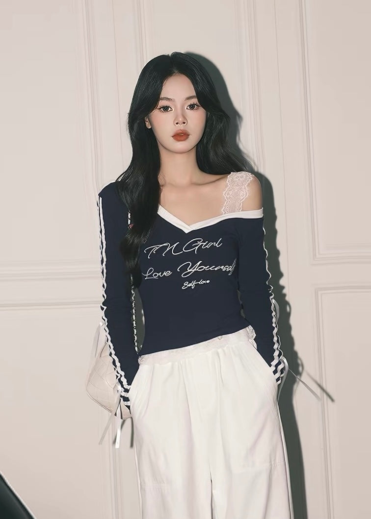 Lace Layered Off-Shoulder Top