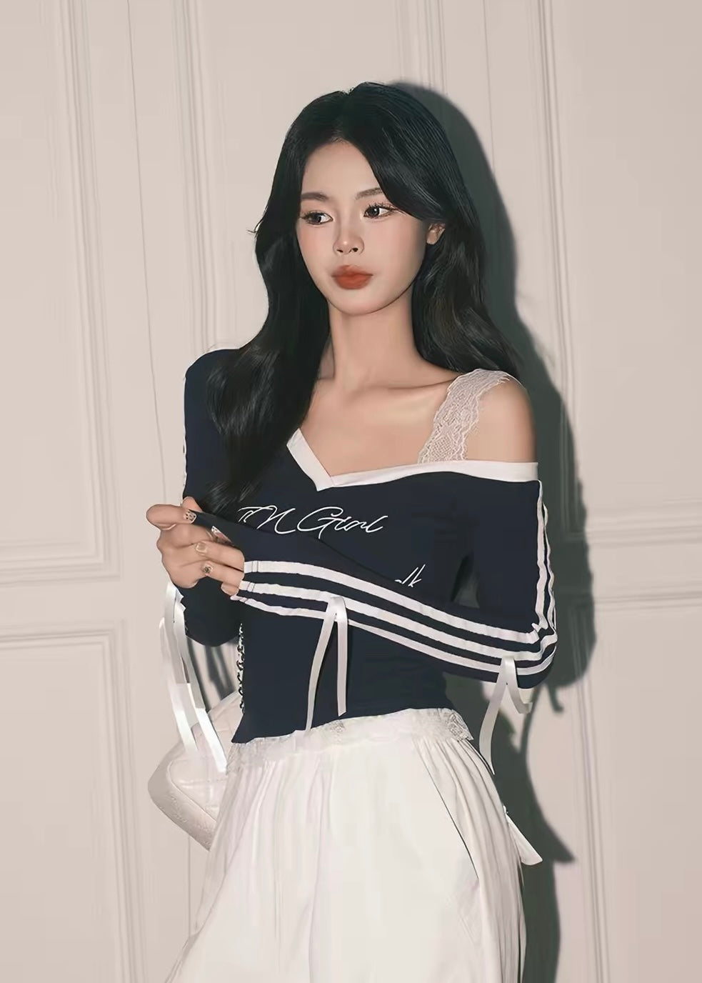 Lace Layered Off-Shoulder Top