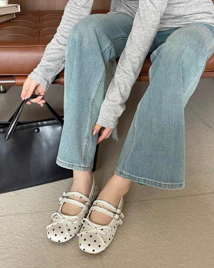 Double Strap Polka Shoes