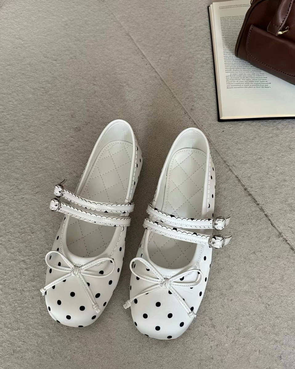 Double Strap Polka Shoes