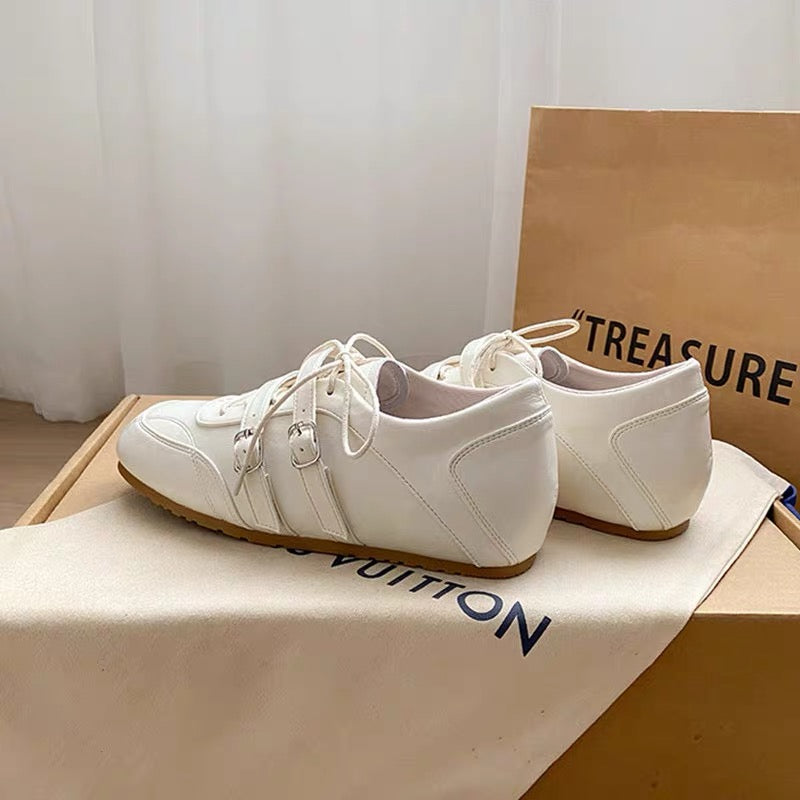 Twin Buckle Lace Sneakers