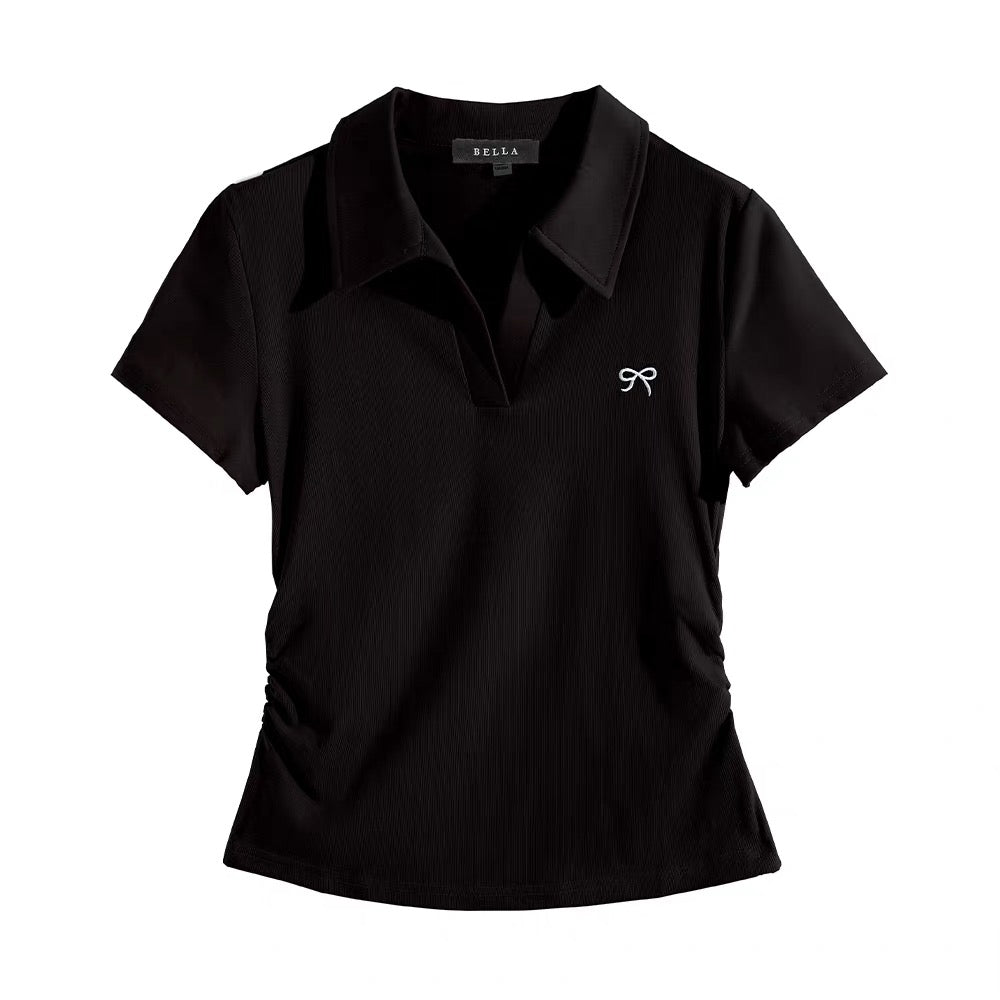 Ribbon Point Polo Top