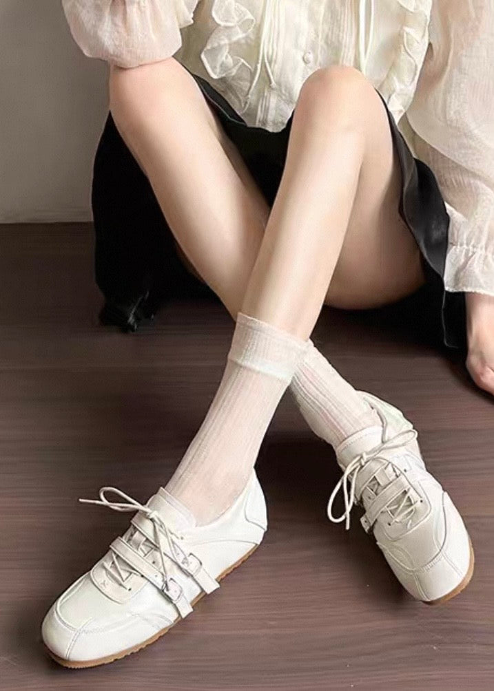 Twin Buckle Lace Sneakers