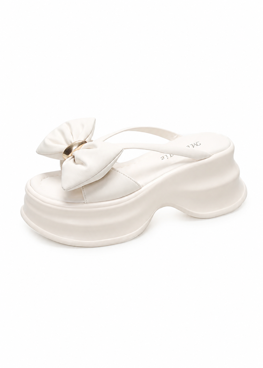 Golden Ribbon Platform Sandals
