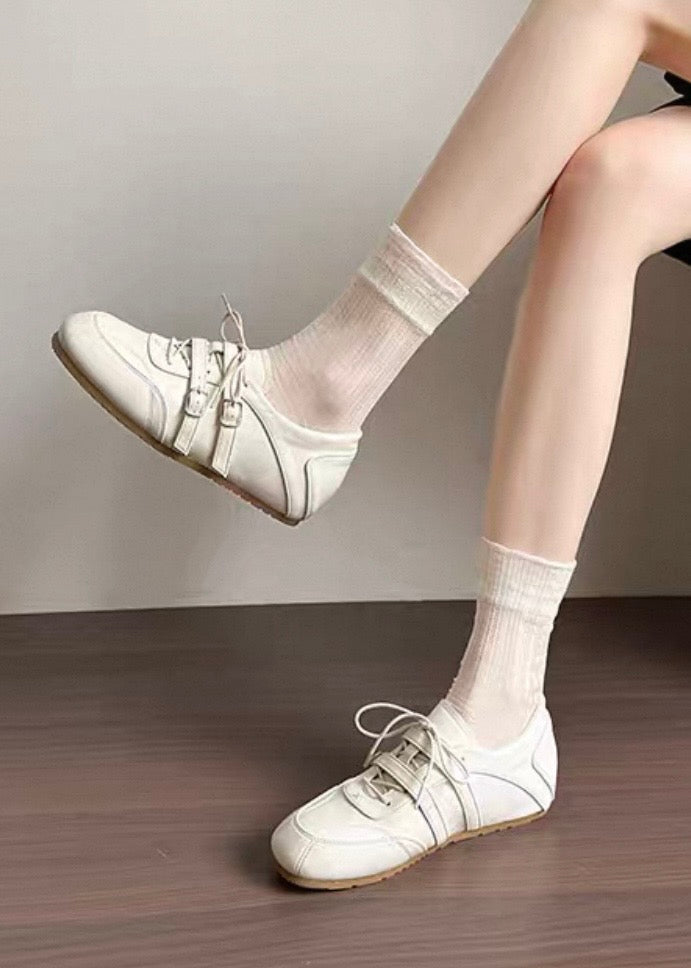 Twin Buckle Lace Sneakers