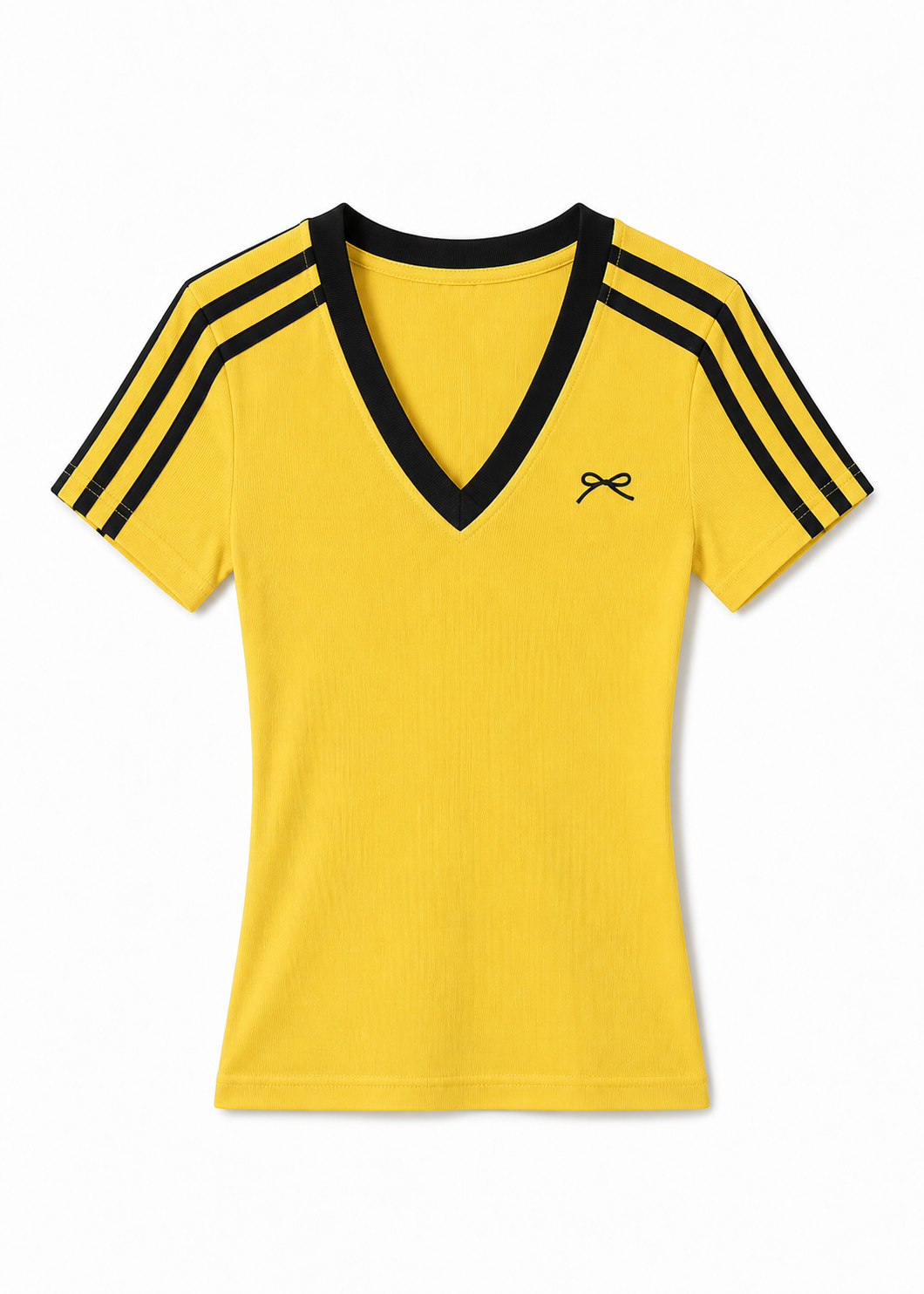Ribbon Line V-Neck トップス