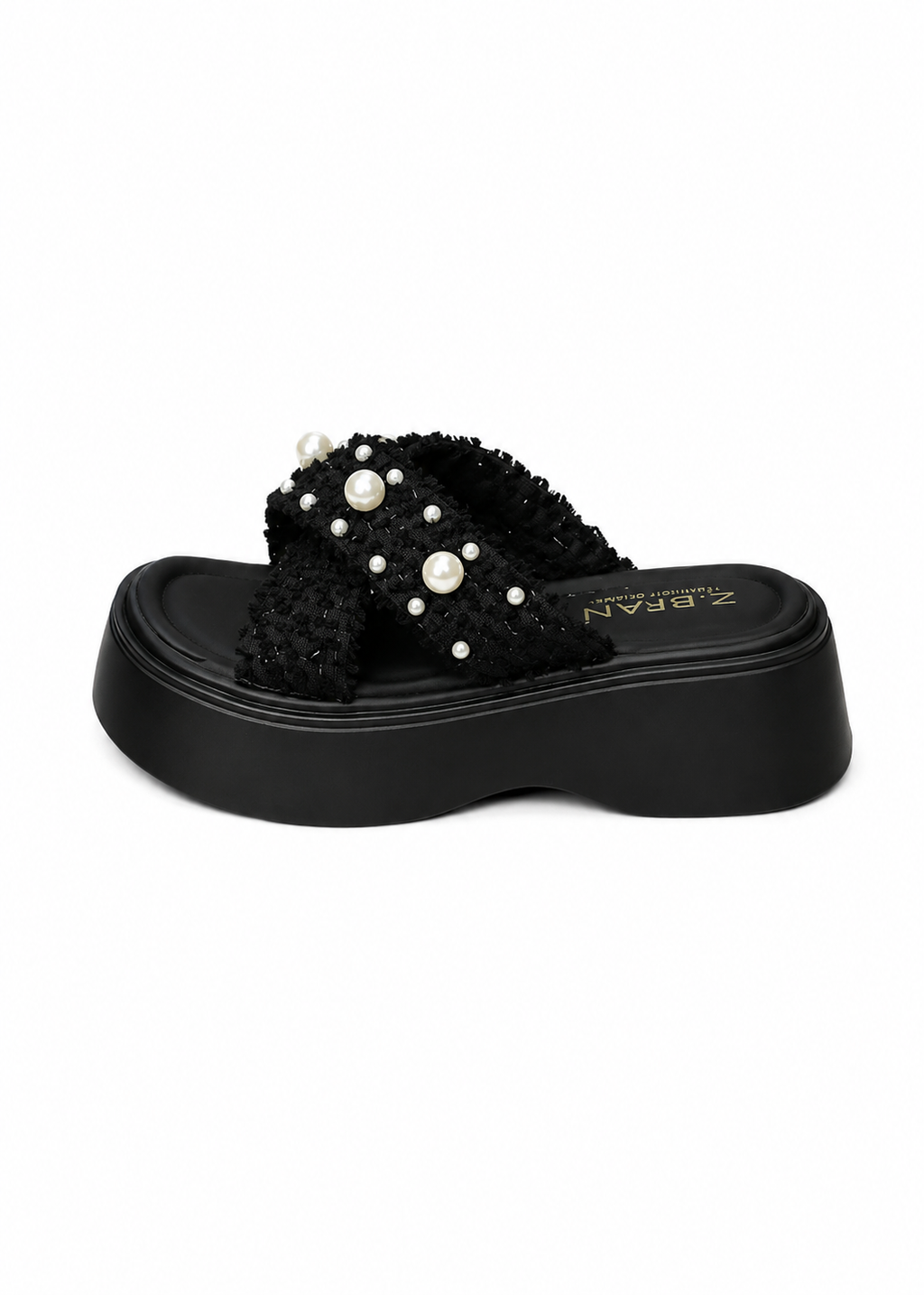 Pearl Tweed Platform Sandals