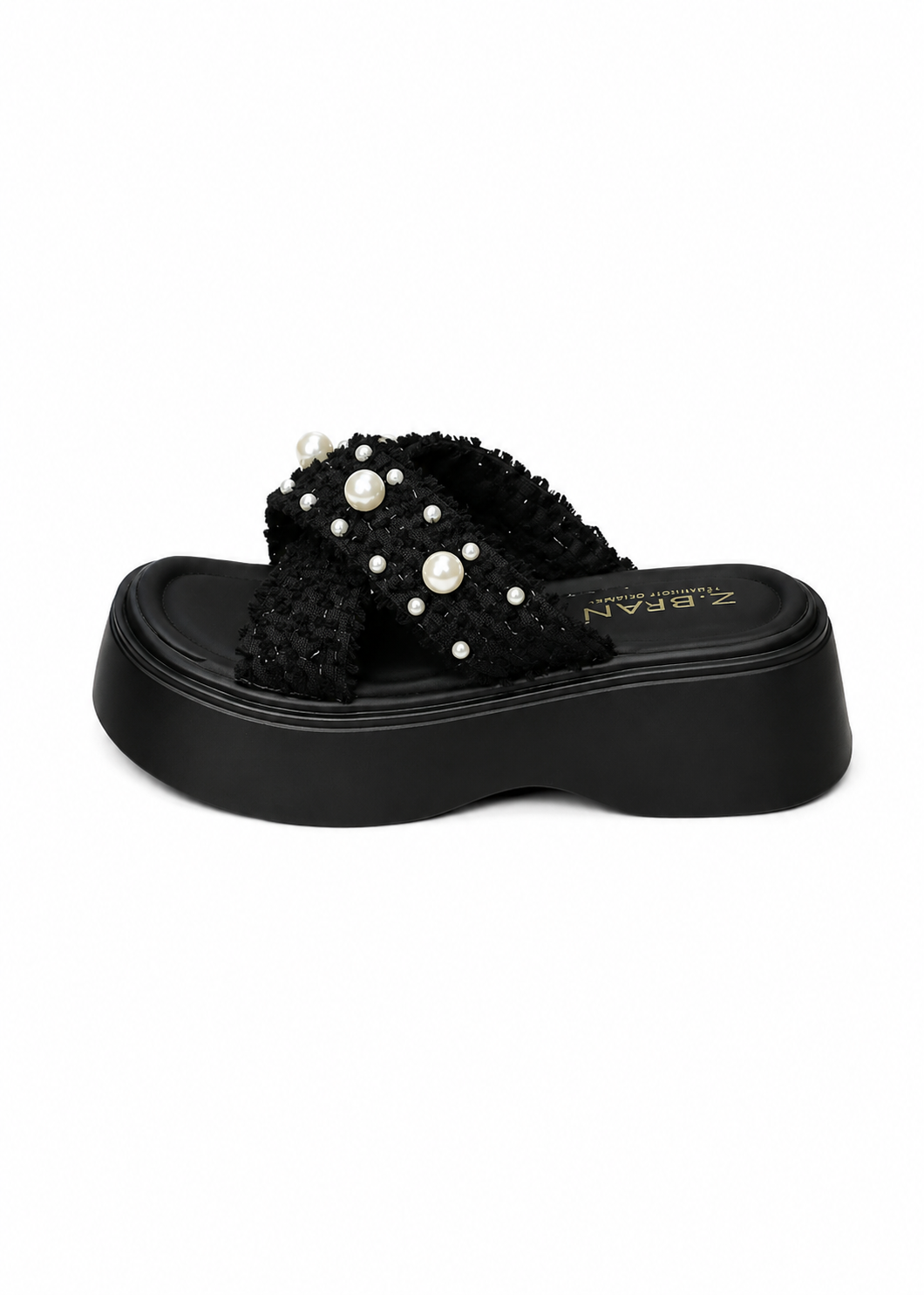 Pearl Tweed Platform Sandals