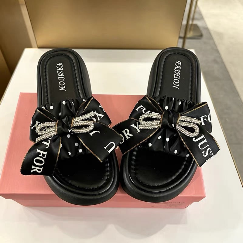 Polka Charm Platform Sandal