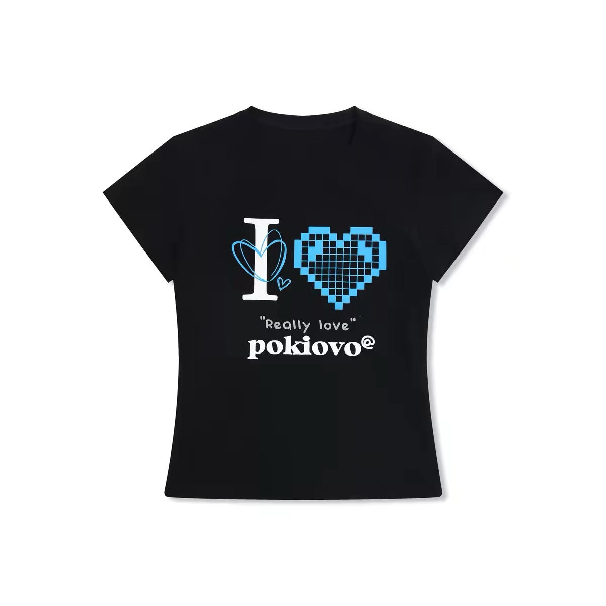 Pixel Heart Love Tシャツ