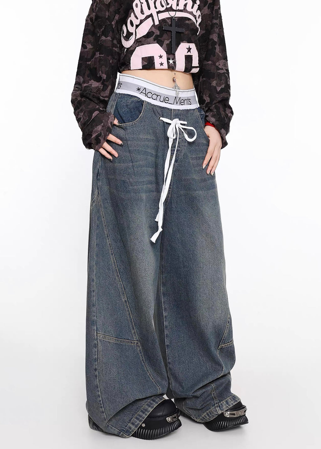 Street Bloom Wide Denim