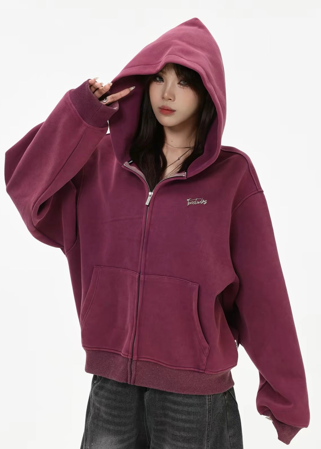 Vintage Fade Zip Hoodie