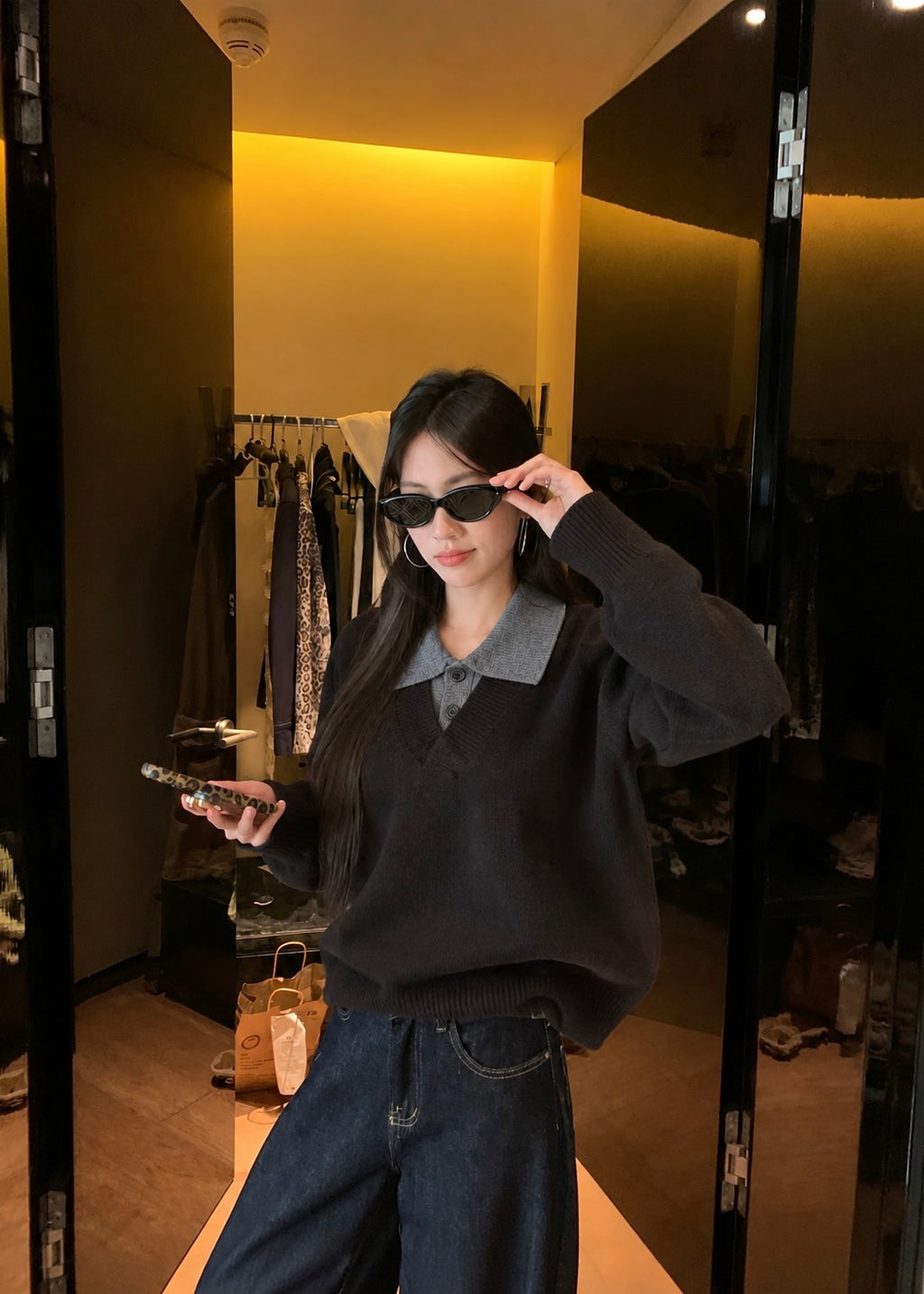 Arden Layered Collar Knit
