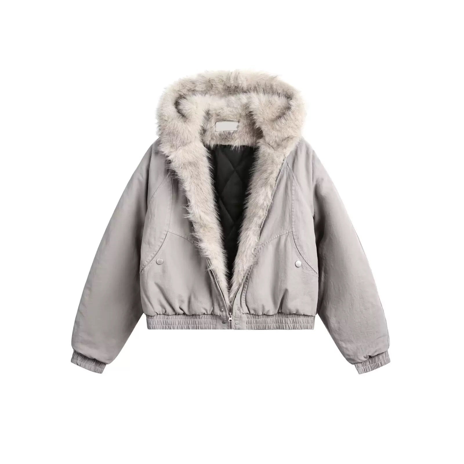 Fur Frame Hood Jacket