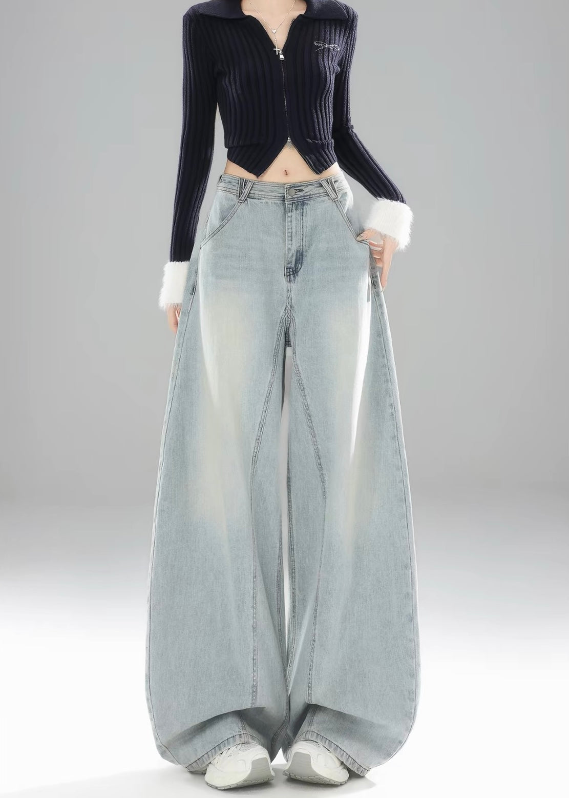 Vintage Fade Balloon Jeans