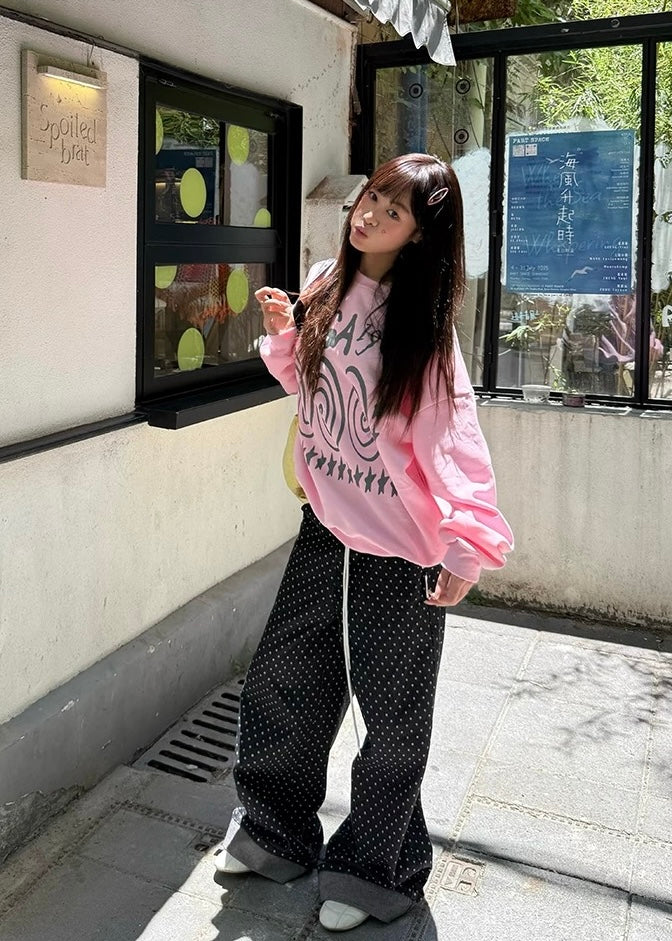 Striped Graphic Hoodie ロンT