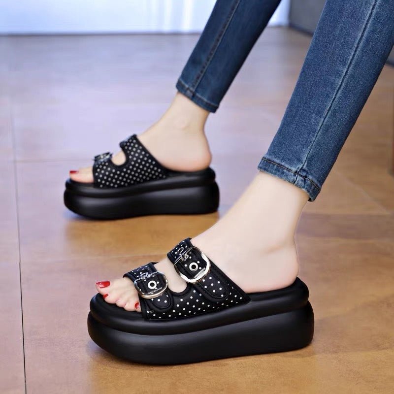Cloudy Buckle Sandals +7cm