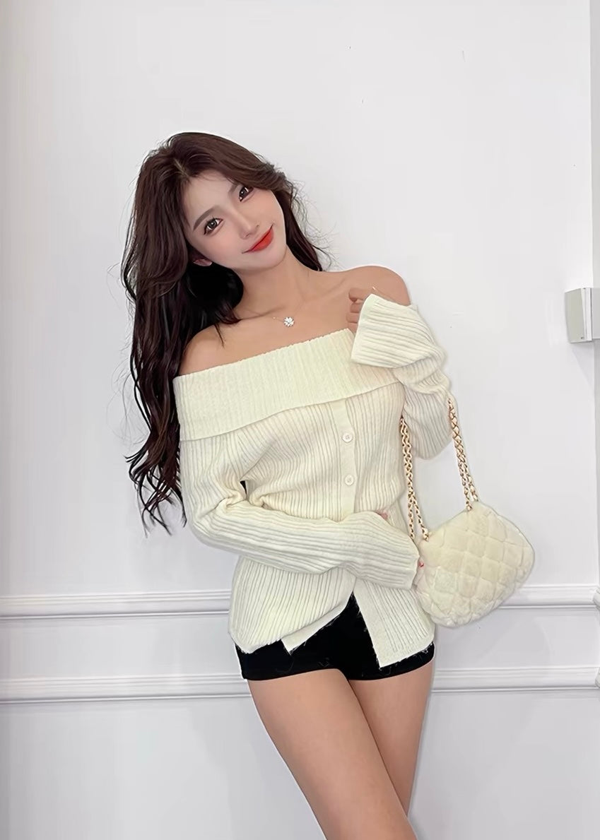 Elviane Off Shoulder ニット