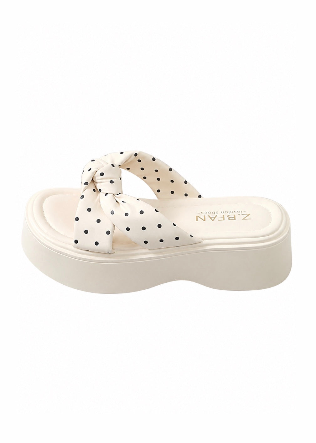 PolkaDot Ribbon Platform Sandals