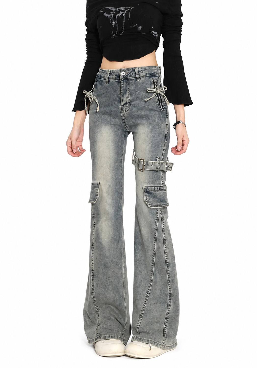 Rogue Side-Lace Cargo Denim