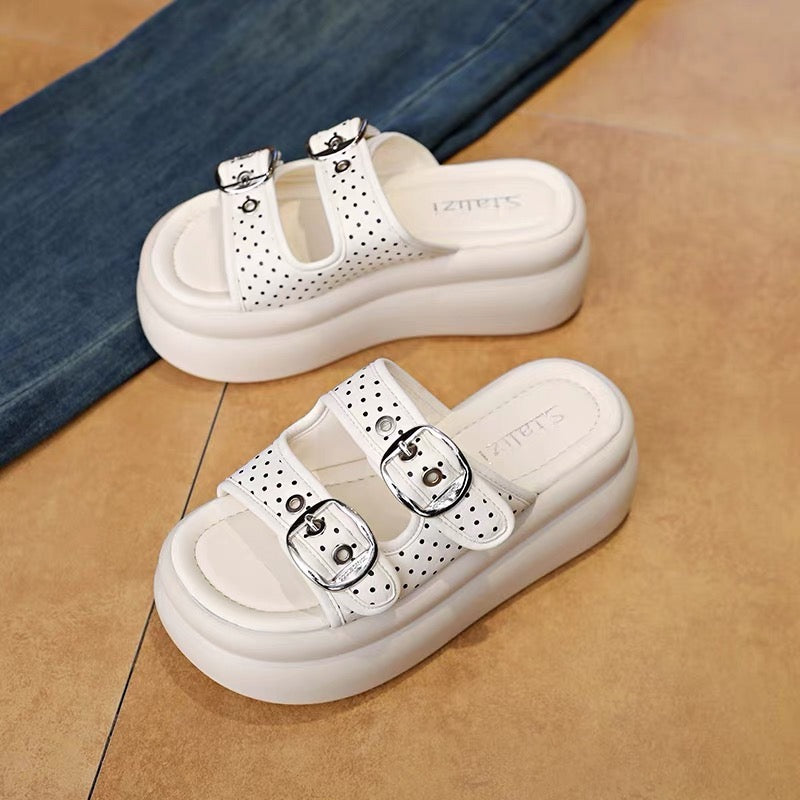 Cloudy Buckle Sandals +7cm