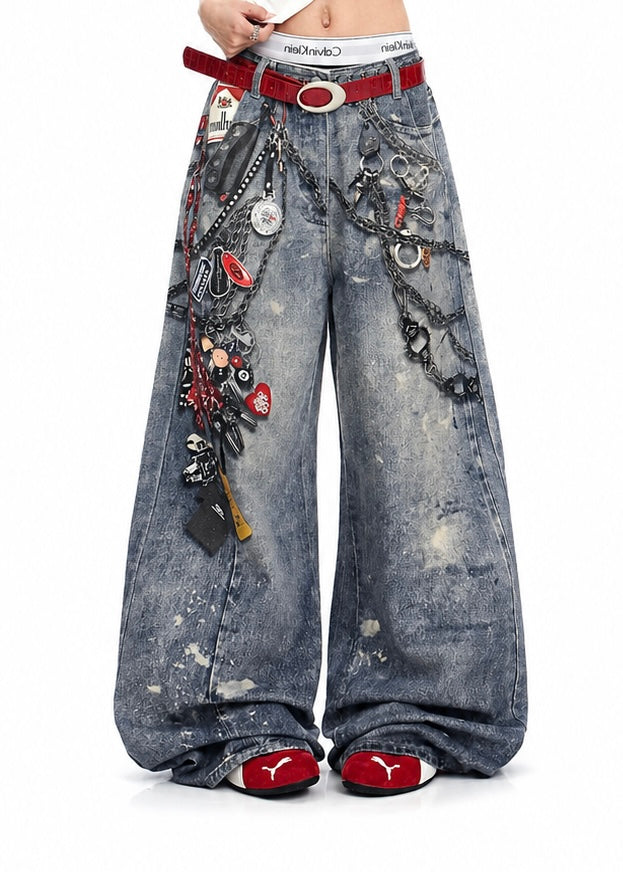 Graphic Chain Denim