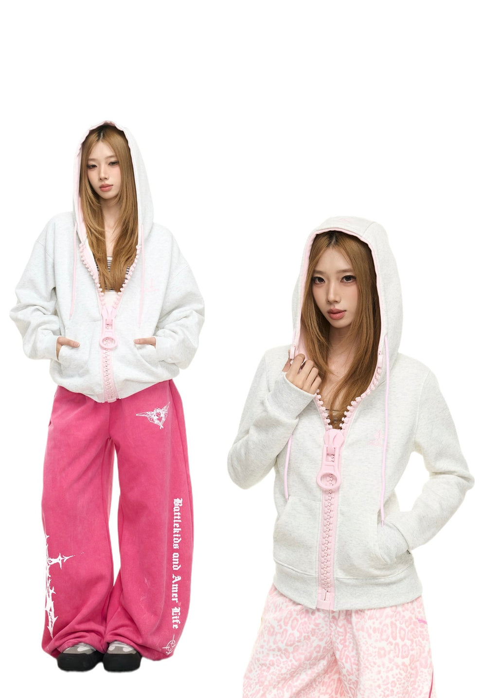 Aveline Contrast Zip Hoodie