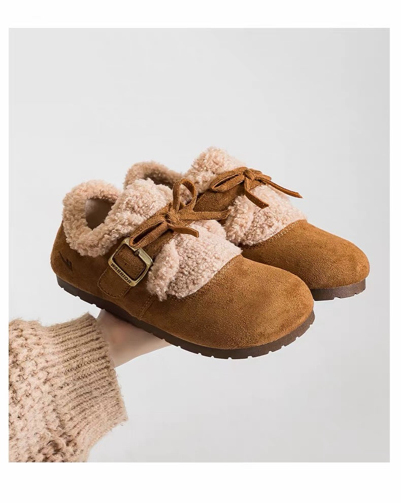 Mellow Buckle Fur Shoes