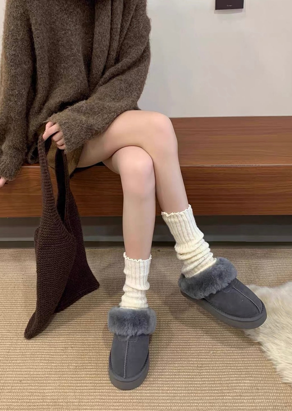 Velmira Fur Platform Sandals