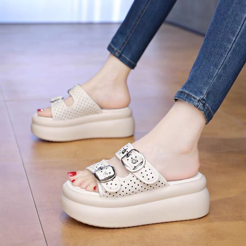 Cloudy Buckle Sandals +7cm