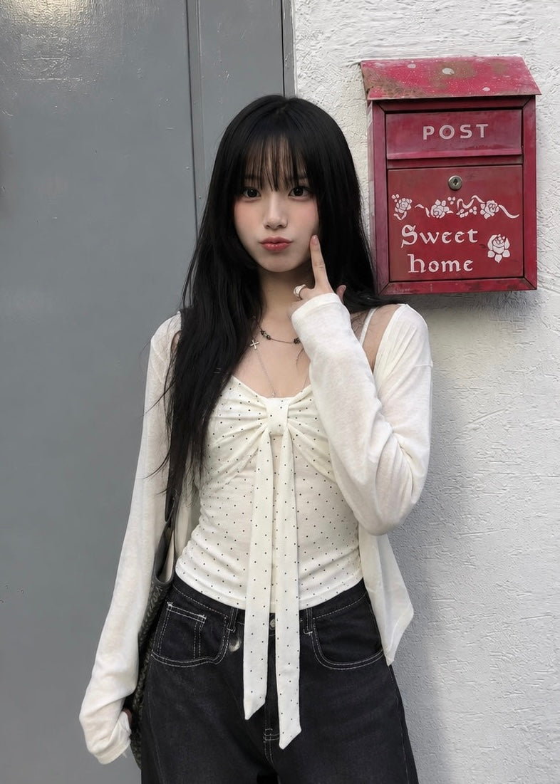 Coquette Polka Dot Top