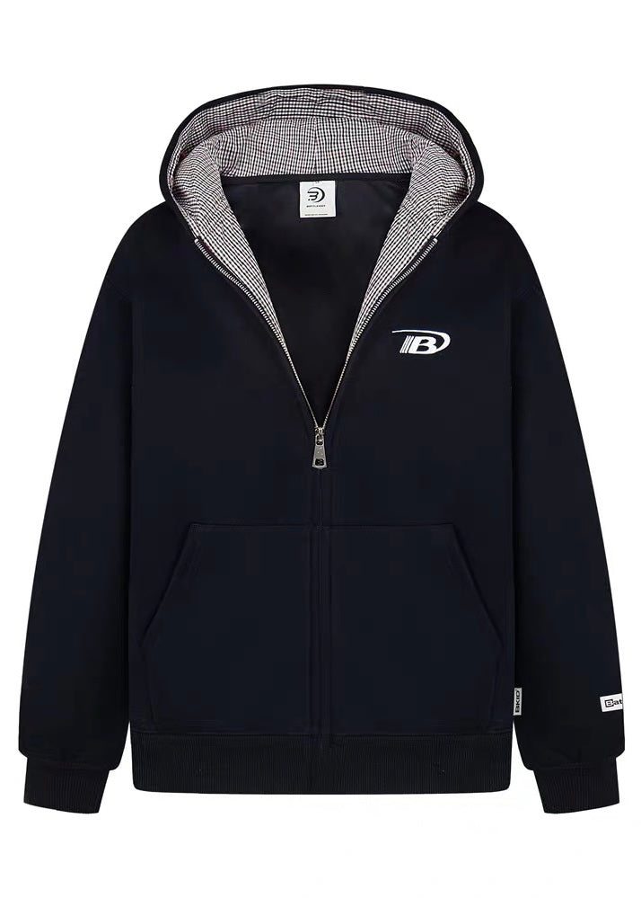 Shadow Plaid Shell Zip Parker