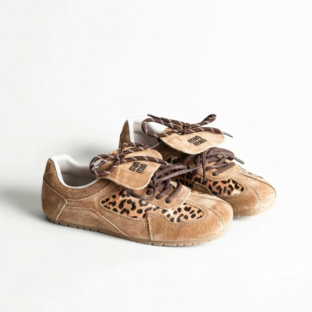 Chocolate Cowhide Sneakers