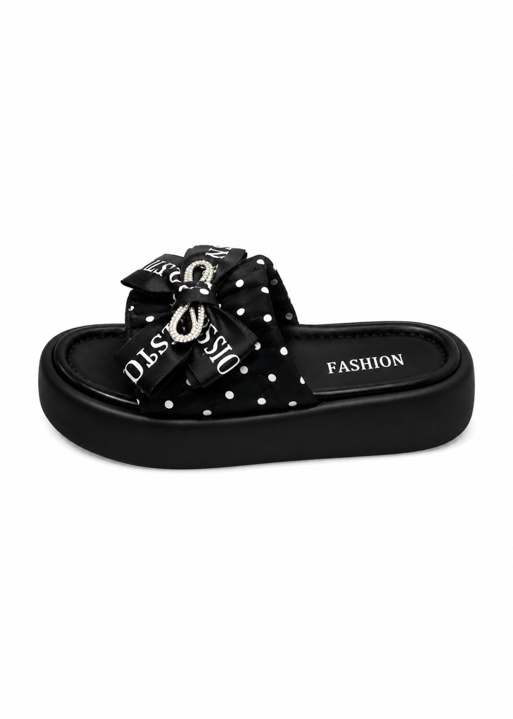 Polka Charm Platform Sandal
