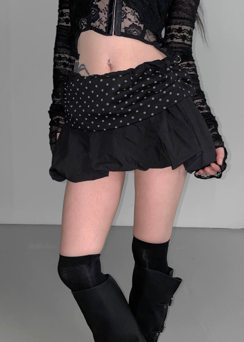 Cream Balloon Skirt