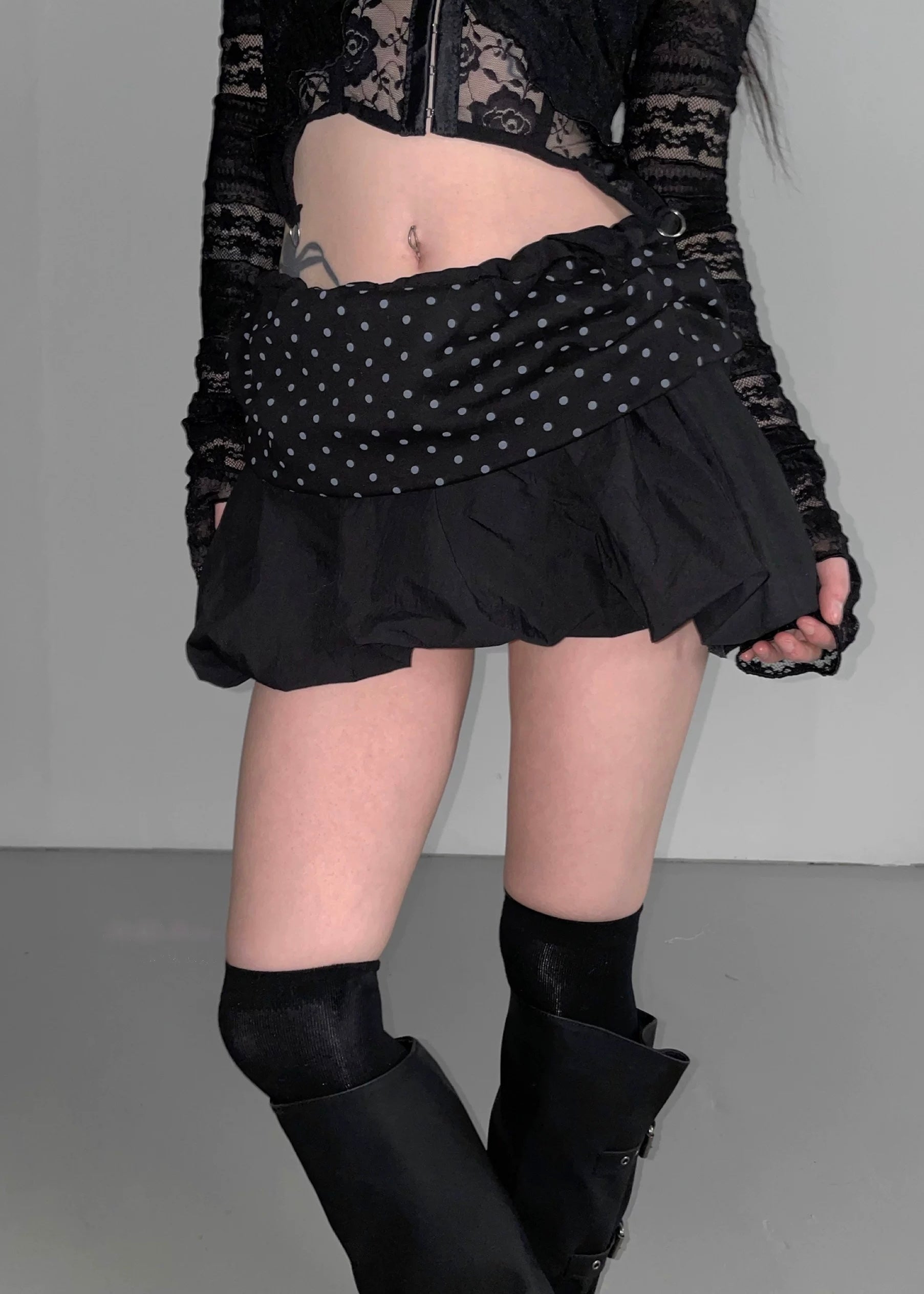 Cream Balloon Skirt