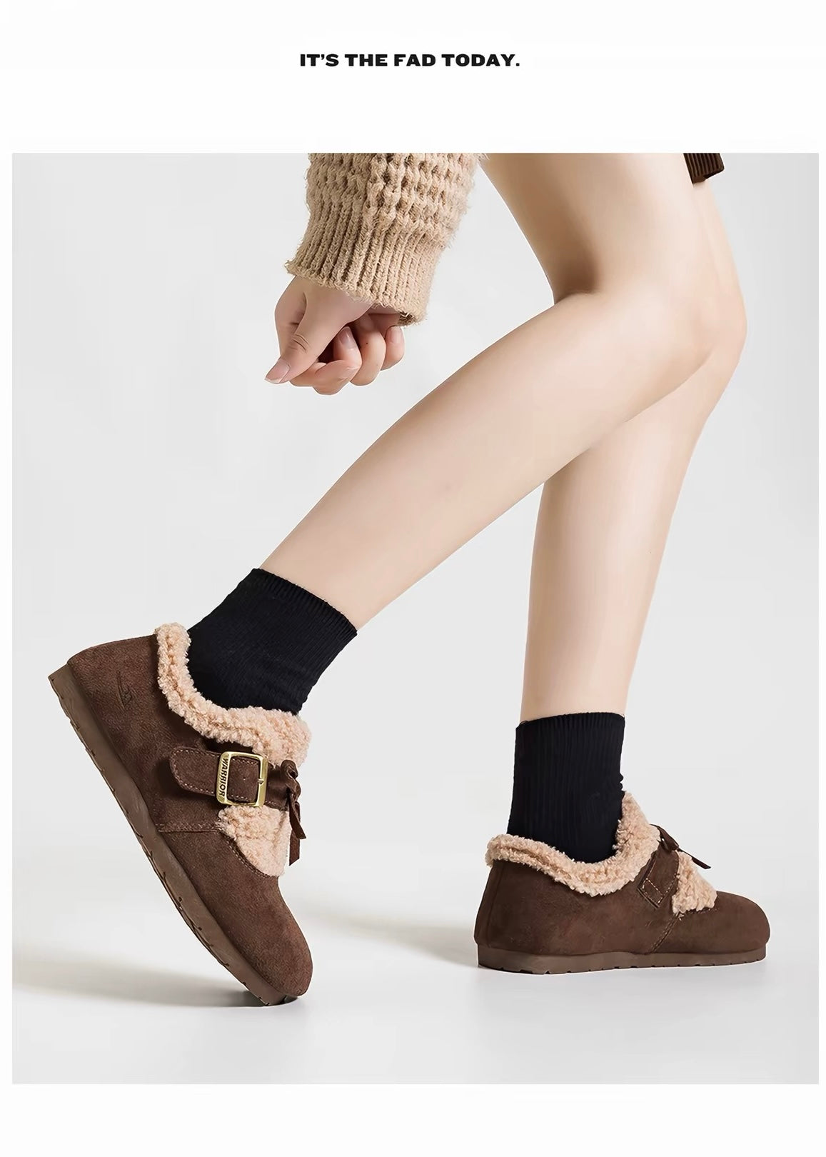 Mellow Buckle Fur Shoes