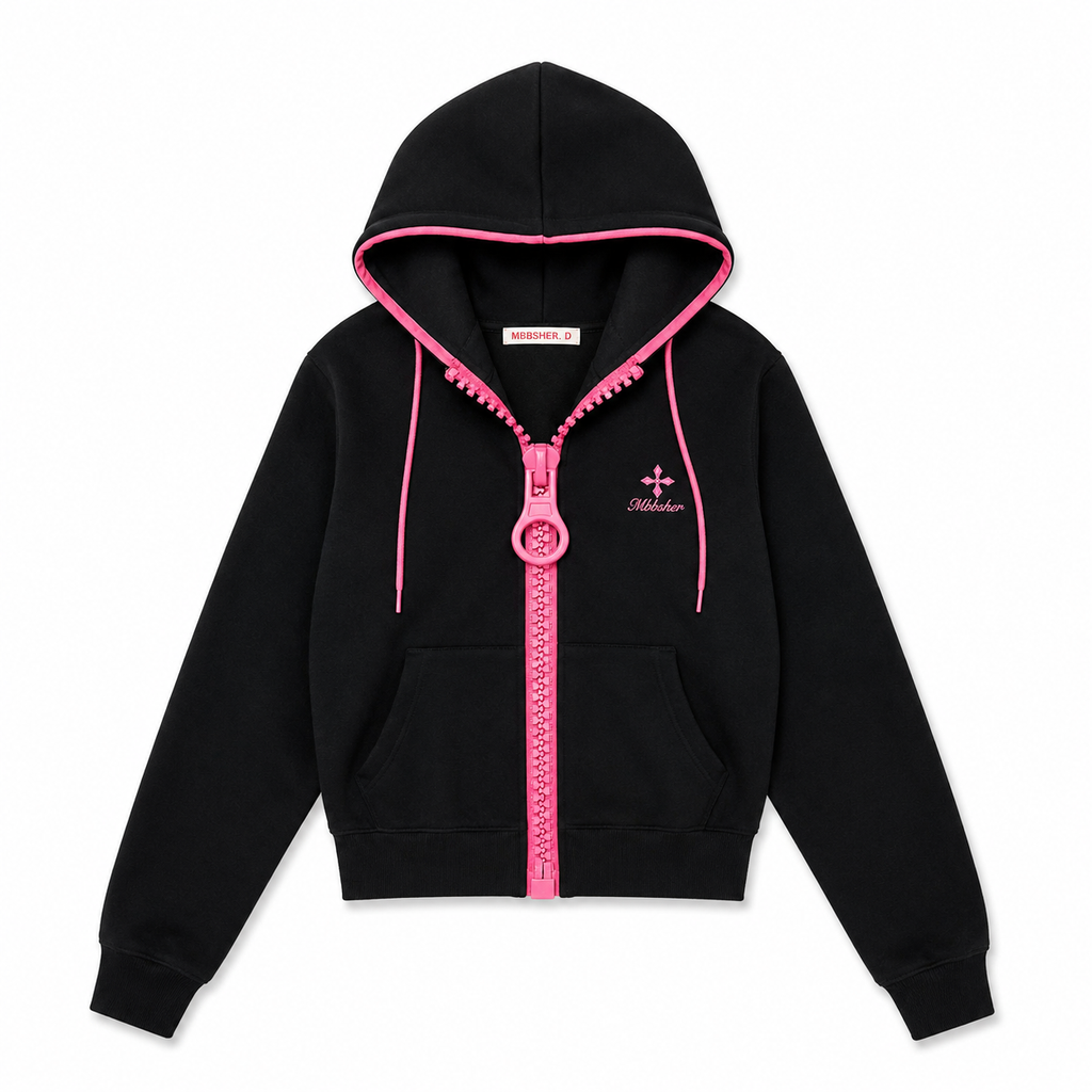 Aveline Contrast Zip Hoodie